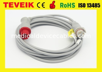 Ringsum Pin 6 verkabeln IBP 12 Fuß/wiederverwendbare medizinische Elektroden für Patientenmonitor