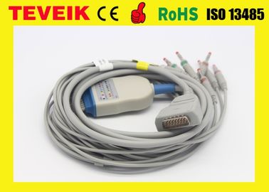 10 Führungen EKG Kabel mit Verbindungsstück-Kabel der Bananen-4,0/Monitor für EKG GEs Marqutte Maschine