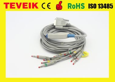 Medizinisches Leitungsdrähte Teveik-Fabrikpreis Nihon Kohden BJ-901D 10 Kabel EKG DBs 15pin ECG/, Banane 4,0