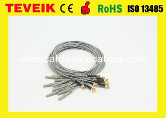 EEG-Kabel, DIN1.5 Sockel, 1m, Goldüberzogenes Kupfer, medizinisches eeg Kabel