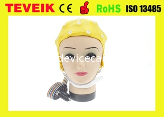 Medizinischer EEG-Hut, Zinnelektrode, 32 Führungen eeg Kappe mit Verbindungsstück des Stift DB25 für eeg Maschine
