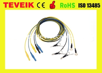 Splitterelektrode EEG-Kabel des Herstellers der hohen Qualität reines, medizinisches eeg 5pcs/set Mehrfarbenkabel