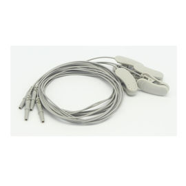 1 der Paar-DIN1.5 silberne Chlorverbindungs-überzogenes Kupfer-medizinische Zusätze Sockel EEG Kabel-1.2m