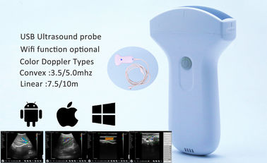 Hand-konvexe drahtlose Ultraschall-Sonde medizinischer Doppler USBs 3.5-5 MHZ für Adroid