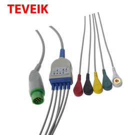Medizinische Führung Pin Schillers 5 Iec-Runden-12 geduldiges Kabel kompatibles TM910 Ecg