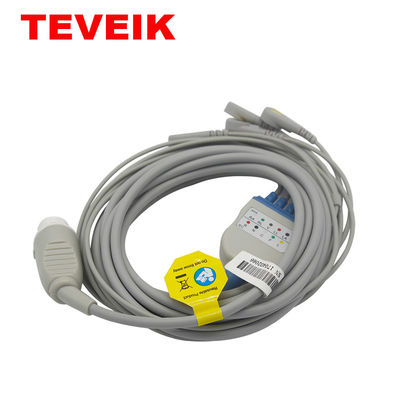 ISO13485 einteiliges Kabel-Elektrokardiogramm-Kabel TPU Pin Mindrays ECG der Runden-12