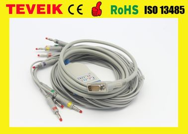 Schiller-EKG Kabel, 10 Stift Leitungsdrähte DBs 15, Lärm/Verschluss/Clip ekg Elektroden