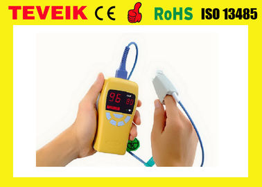 Kleine tragbare Aufforderung der Pulsoximeter-Impuls-Fingerspitzen-Oximeter-Gelb-schwachen Batterie