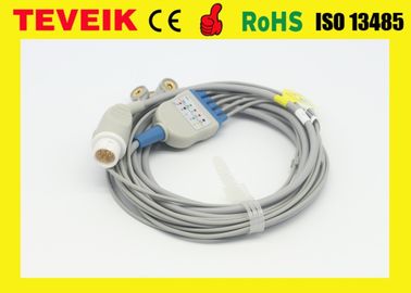 Wiederverwendbare Runde 12pin 5 Teveik-Fabrik Mindray führt ECG-Kabel für Patientenmonitor PM7000