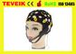 Schwarze Zinn-Elektrode EEG-Elektrodenkappe, 20 Führungen, die EEG-Hut trennen