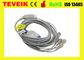 Führt medizinischer ECG Kabel-Einteiler 5 HPs ECG-Kabel mit Verschluss, AHA, 1K Ohm, rundes 12pin