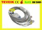 Führt medizinischer ECG Kabel-Einteiler 5 HPs ECG-Kabel mit Verschluss, AHA, 1K Ohm, rundes 12pin