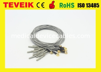 EEG-Kabel mit DIN1.5 Sockel, 1m, Schalenelektroden eeg Elektrode des Goldüberzogenen Kupfers