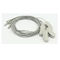 medizinischer Kabel-Lärm 1.2m Goldüberzogenes Kupfer EEg 1 Paar DIN1.5-Sockel-Grau-Farbe-