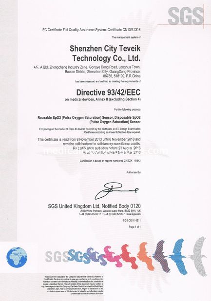 China Shenzhen Teveik Technology Co., Ltd. Zertifizierungen